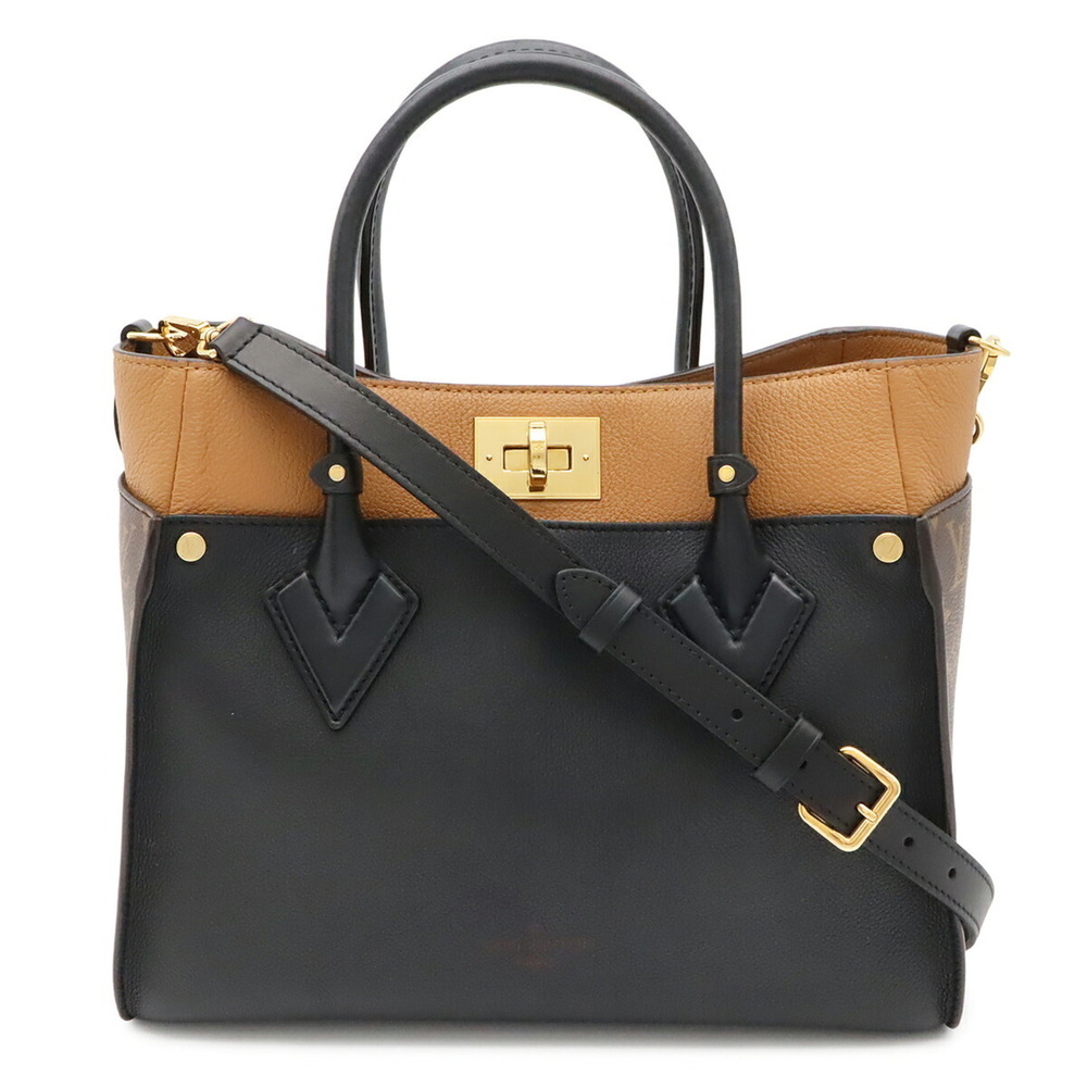 LOUIS VUITTON Louis Vuitton Monogram On My Side MM Handbag Shoulder Bag Leath...